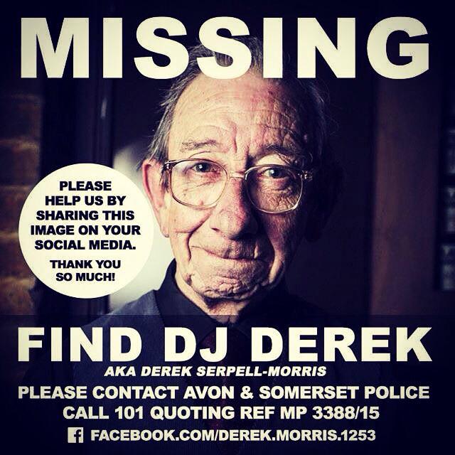 inkiegraffiti's tweet photo. Please share and help find Derek... #djderek #bristol http://t.co/LfZ5NcmW6k
