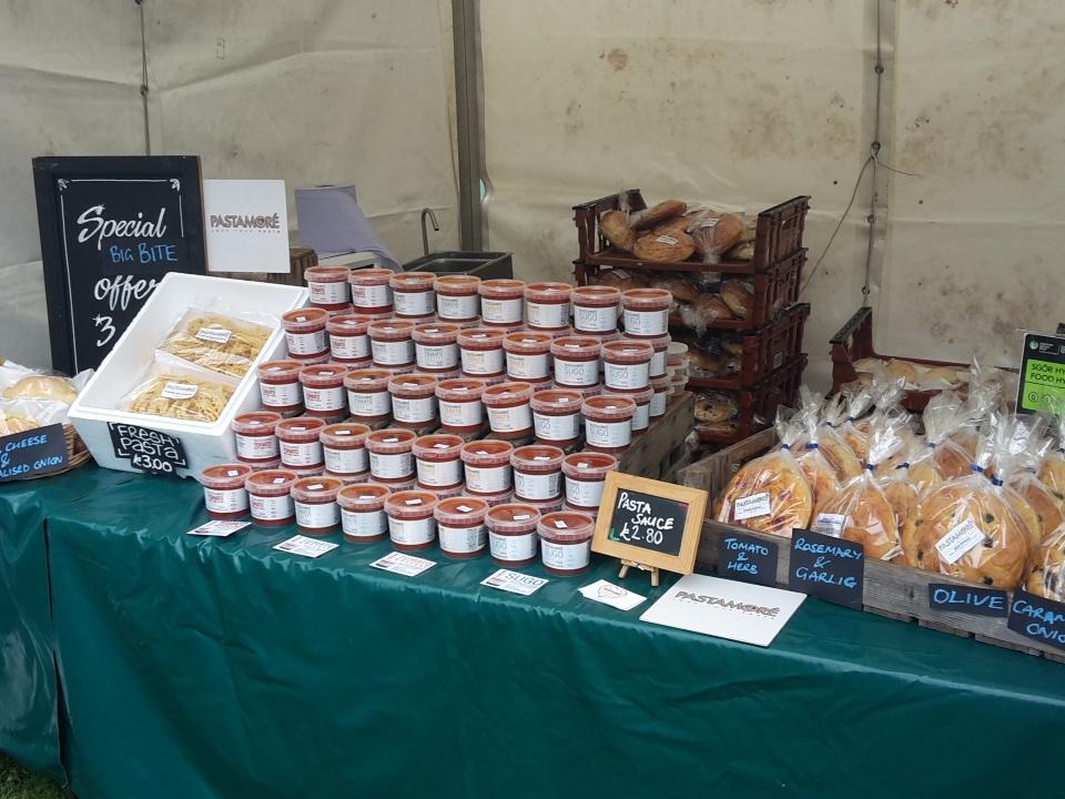 Pastamore's tweet photo. All set up at the #bigbite at #lidoponty , it's  going to be a great weekend! http://t.co/ZRuS0vvmNd