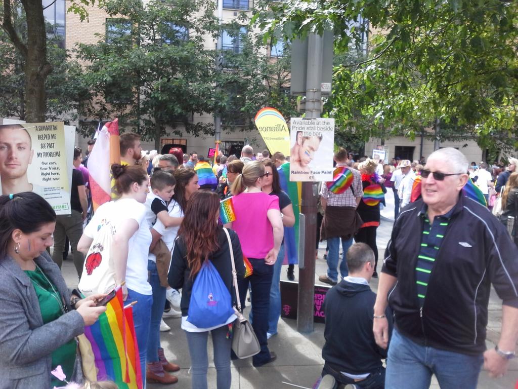 Crowd gathering at Custom House Square! #BProud2015 #PrideLive