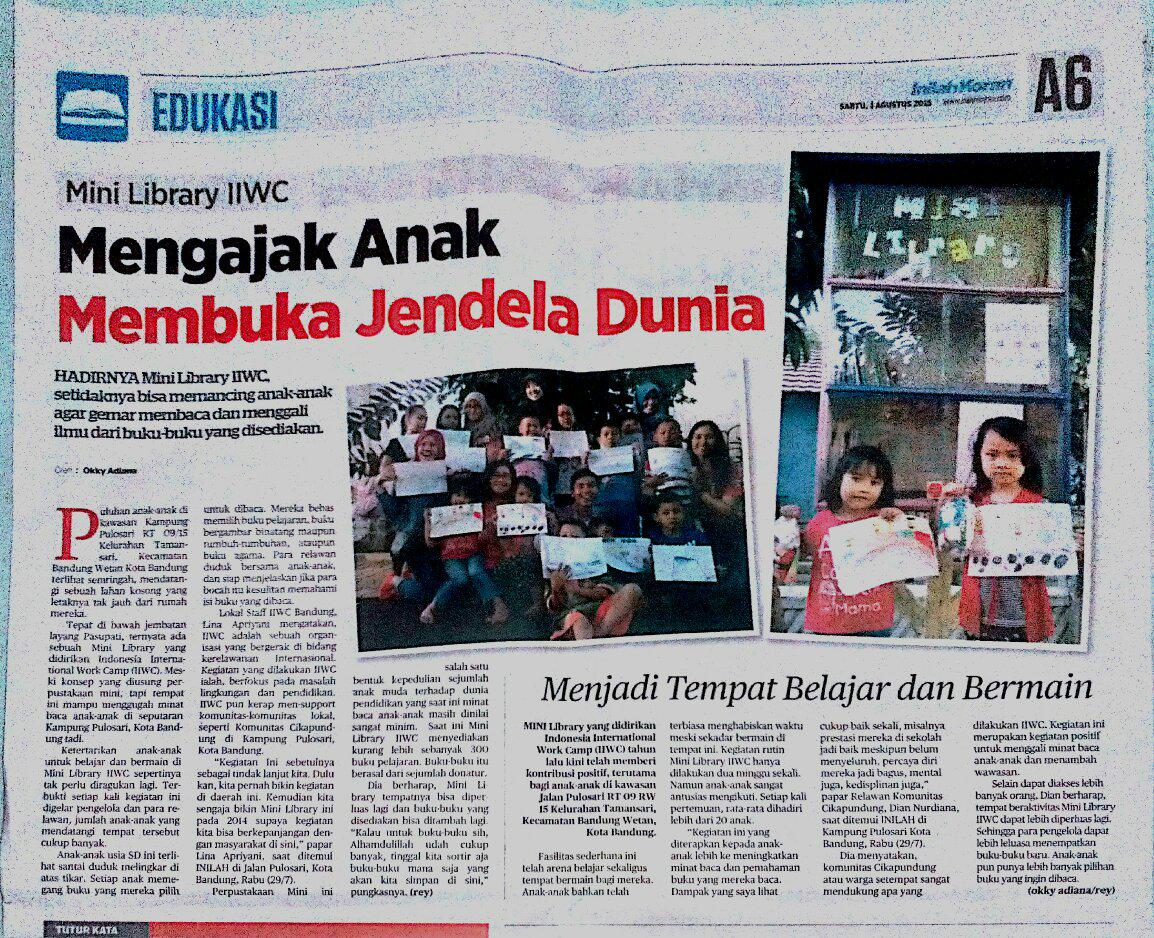 lynnapriyani's tweet photo. Pak @ridwankamil ini "Mini Library" karya relawan @iiwcindonesia &amp; anak muda Bandung di Pulosari, dekat Taman Film. http://t.co/QcGAD5hPyE