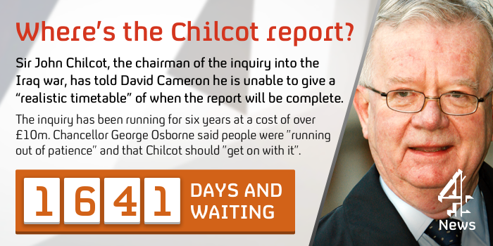 Nearly forty thousand hours and still waiting: WHERE'S THE CHILCOT REPORT? channel4.com/news/john-chil…