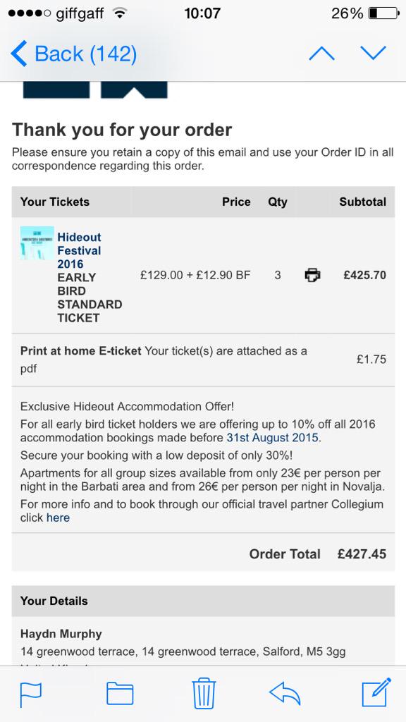 @hideoutfestival tickets sorted for 2016 gonna be fire 🔥💥💥