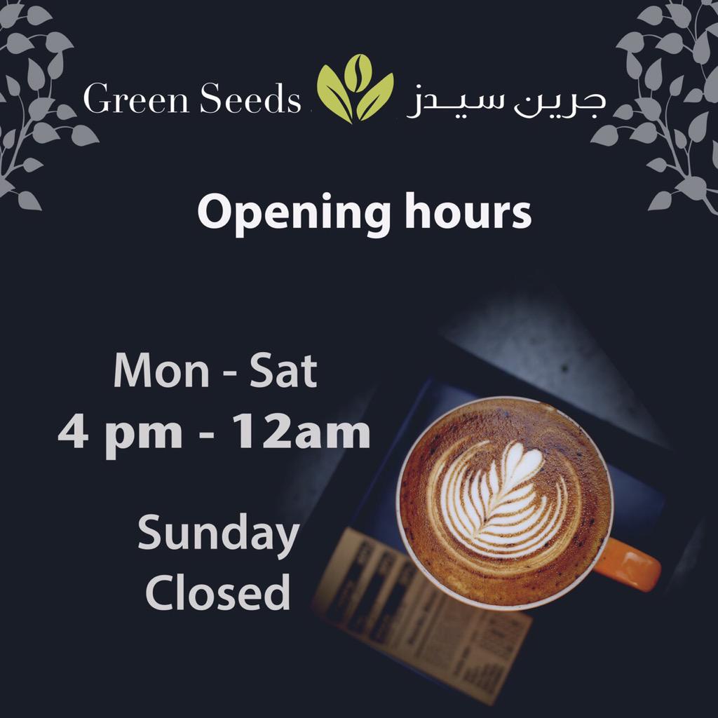 GreenSeedsCafe's tweet photo. New opening hours @GreenSeedsCafe http://t.co/JLhEkLliPy