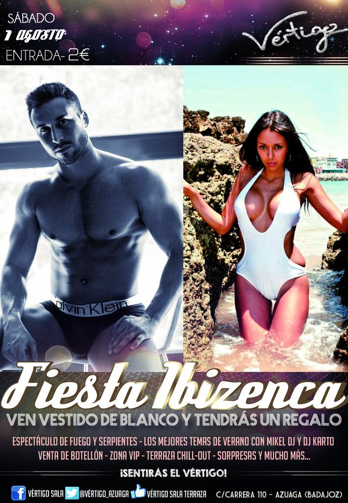BabiaAzuaga's tweet photo. Esta noche SIENTE EL VÉRTIGO! AZUAGA

FIESTA IBICENCA

VEN VESTIDO DE BLANCO Y TENDRÁS UN REGALO

Mikel dj &amp; dj karto http://t.co/GO9HiqrkjY