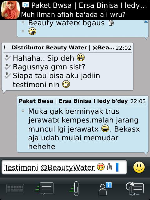 BeautyWater's tweet photo. New Testimoni! Yuk order mumpung lagi ada promo.. Invite pin BB: 28AA2BDE / WA: 081808685334 (Serius Only, No Alay) http://t.co/uMePOpViLs