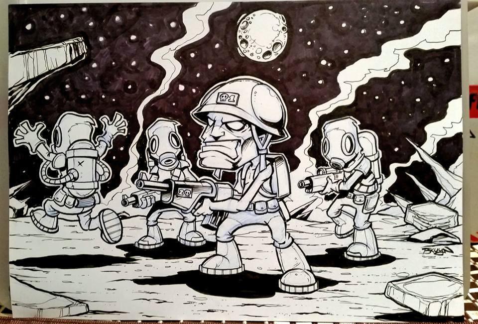 CraigBruyn's tweet photo. #RogueTrooper drawn at today's comic creator meet http://t.co/5UNYX4aqXm