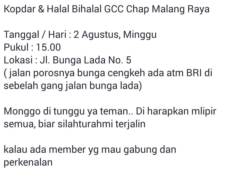 kopdar dan halal bihalal great corolla club malang cc <a href="/infomalangraya/">Info Malang Raya</a> <a href="/infobatu/">infobatu</a>  <a href="/infomalang/">Info Malang</a>