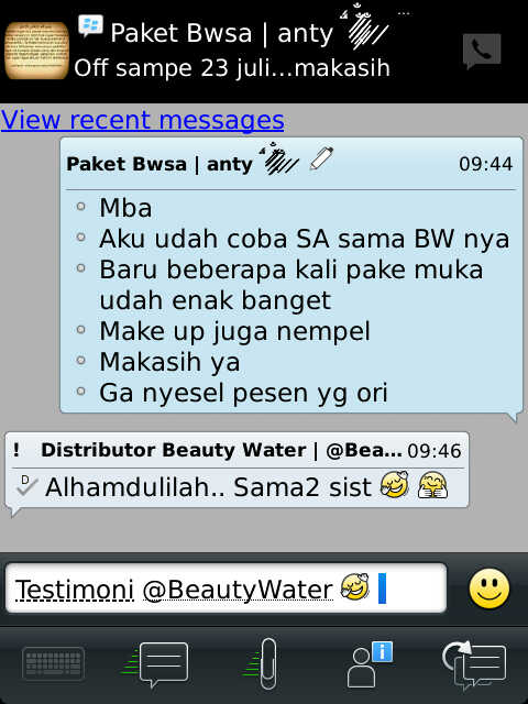 BeautyWater's tweet photo. New Testimoni! Yuk order mumpung lagi ada promo.. Invite pin BB: 28AA2BDE / WA: 081808685334 (Serius Only, No Alay) http://t.co/o9cyGPFpYU