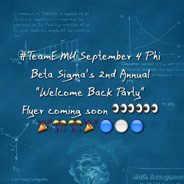 ZE_SIGMAS's tweet photo. Phi Beta Sigma Fraternity Inc. Zeta Epsilon Chapter presents our 2nd Annual Welcome Back Party! #EMU19 Move-In Day 🎉🎊 http://t.co/BSSDDszkOM