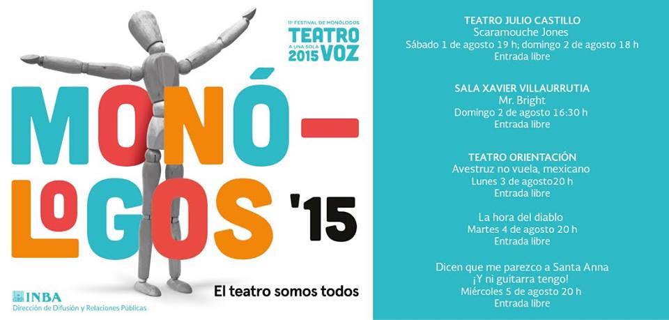 ¡Llegó el día!
El Festival de Monólogos está por dar las mejores palabras.
Conoce más en teatro.bellasartes.gob.mx