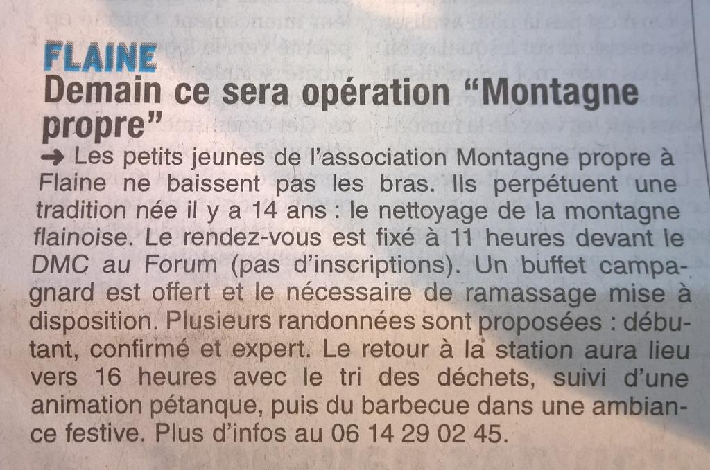 FlaineOff's tweet photo. Allez les p'tits gars de @FLAINESki Dimanche c'est Opération Montagne Propre a 11h au DMC #Flaine ca c'est Flaine ! http://t.co/c2JxddpRSY