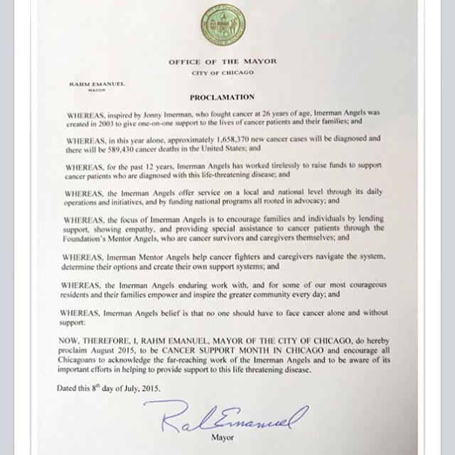 ImermanAngels's tweet photo. #ImermanAngels officially declares August #WorldCancerSupport Month! #MayorProclamation #Free #CancerSupport http://t.co/pMzgYqTXM0
