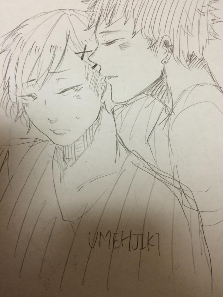 @matuka410 なちと私でヘアピンホモ描いたよ〜!リクありがとうございます( ˙³˙)~♡ 