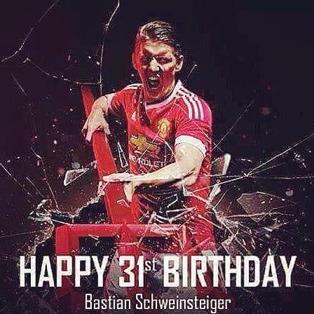 Happy birthday Bastian Schweinsteiger. Great man! 