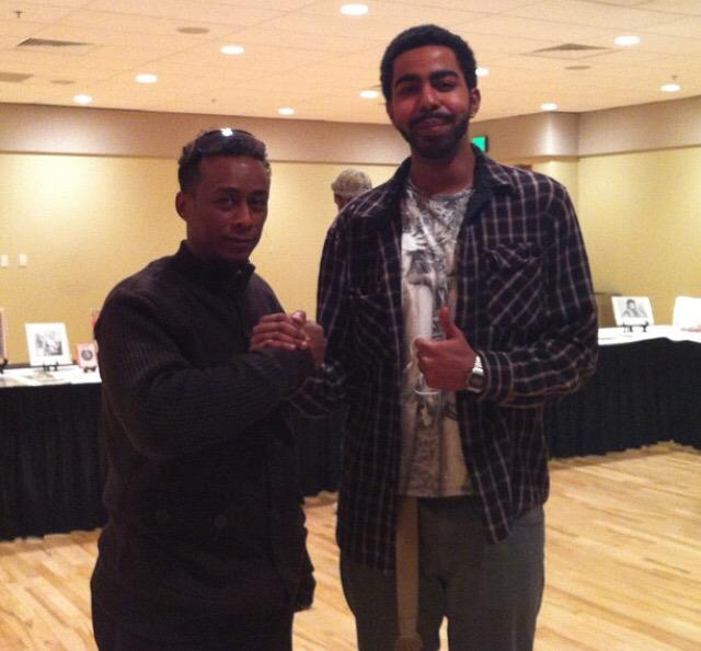 Happy birthday to 2 of my heroes & Had the pleasure of meeting professor griff 