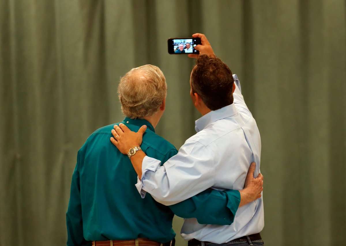 Utterback13's tweet photo. The selfie heard round the commonwealth. #FancyFarm #Kentucky #kygov http://t.co/ifxhOAaXvy