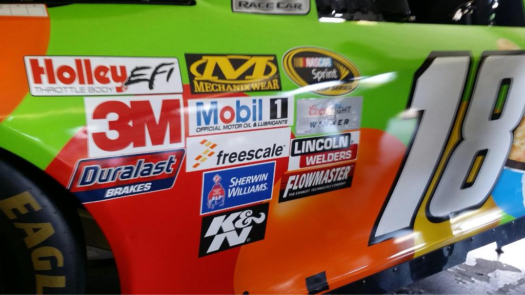Eye spy with my little eye a <a href="/FDPBrakes/">FDP Brakes</a> decal on the #18 of <a href="/KyleBusch/">Kyle Busch</a>!  #Official BrakeofNASCAR #poconoraceway