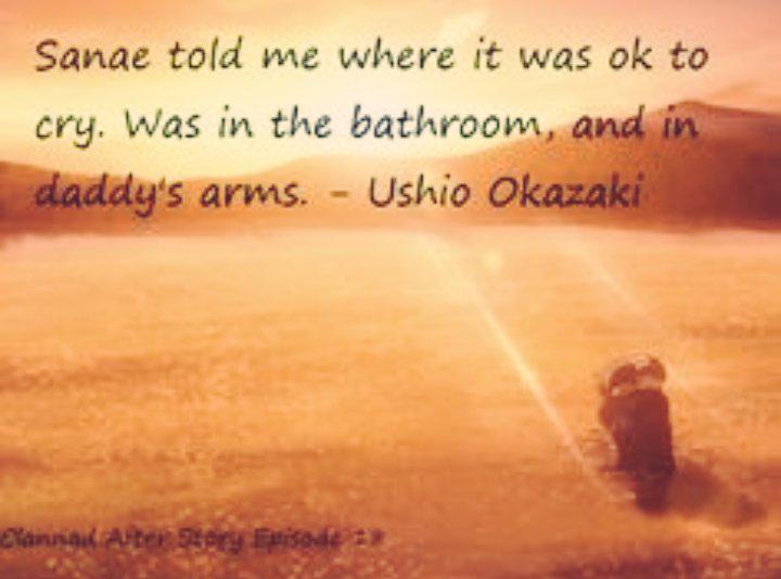 All this apisode of clannad that makes me crying so hard. if u don't cry that's mean u don't have heart 😭😭.