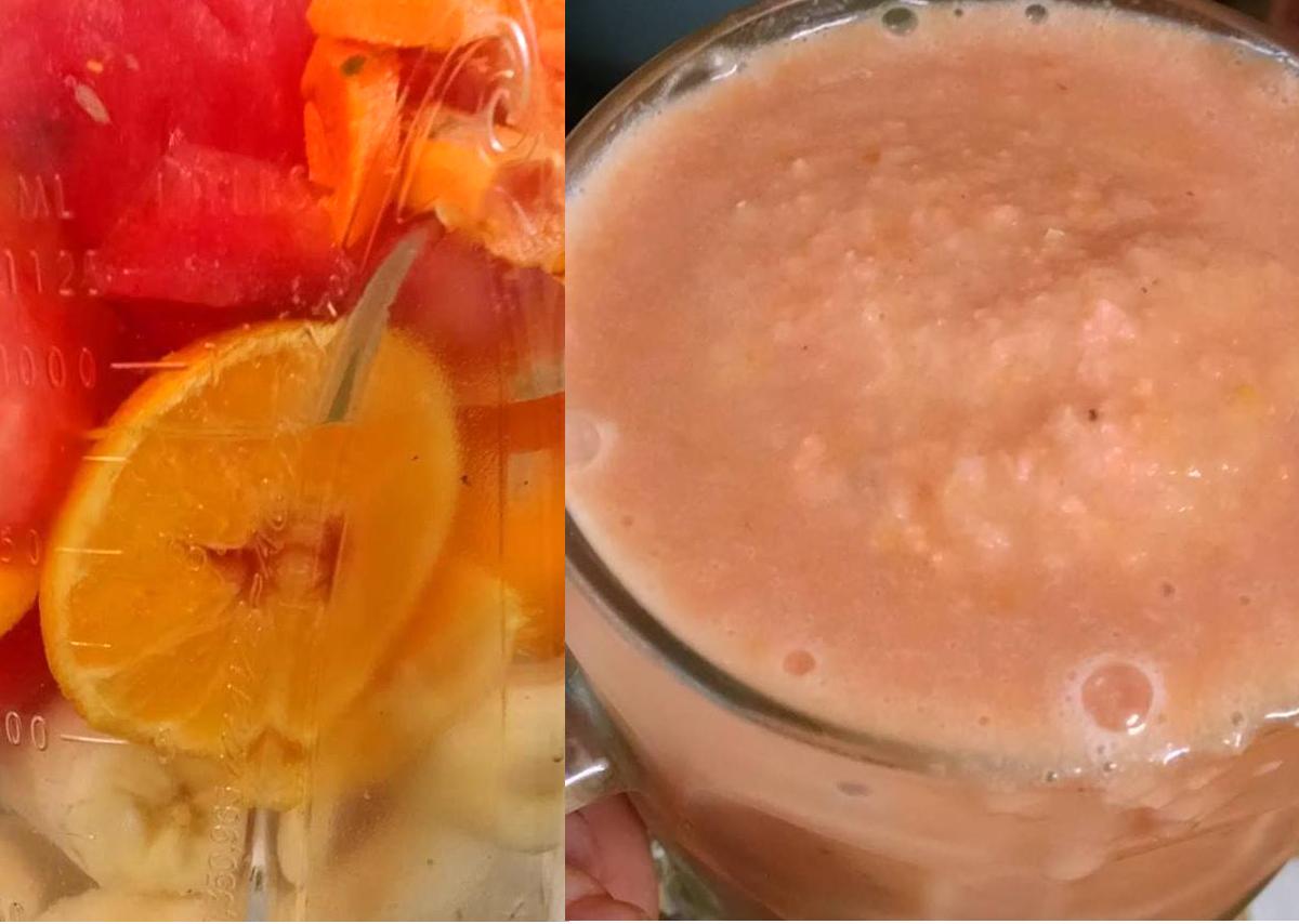 LeeHiller's tweet photo. #Raw #Vegan #Smoothie coconut milk fresh turmeric, sweet potato &amp;amp; apple w/ frozen... https://t.co/T1v5JeDVFi https://t.co/JaWvaFGsRK
