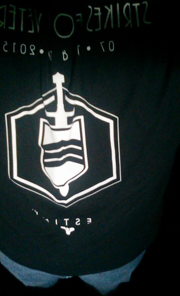 DestinyAuthor's tweet photo. Headed into work repping #StrikesForVeterans http://t.co/EtqCkyGexn