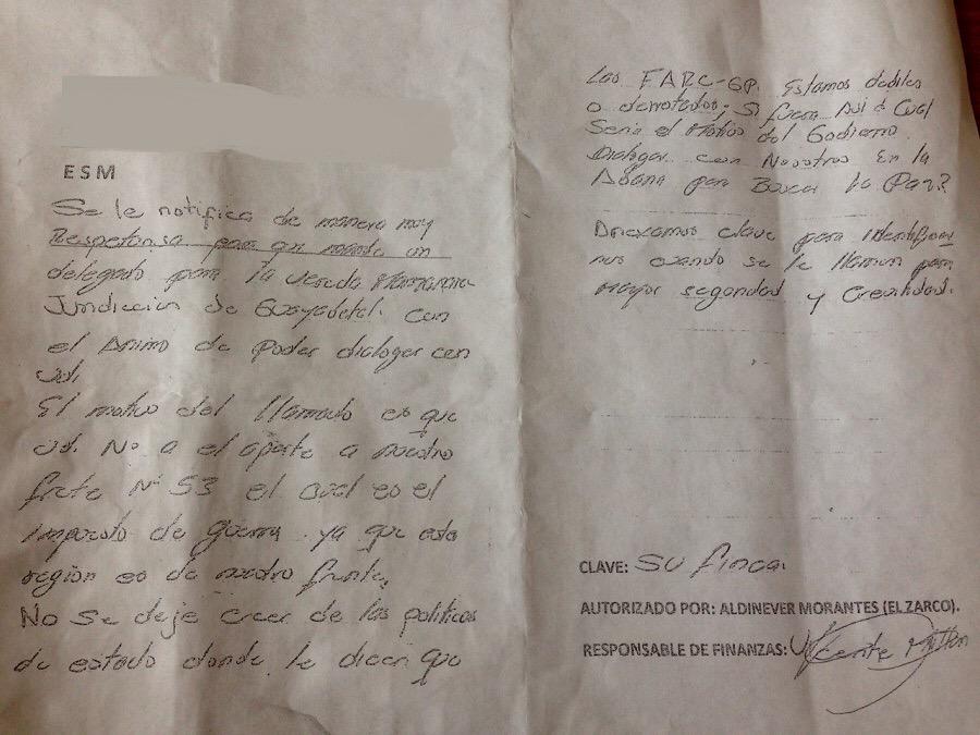 AlvaroUribeVel's tweet photo. En supuesta tregua electoral, Farc amenaza a ciudadanos del Meta con pago de extorsión o de lo contrario los asesinan http://t.co/Z7vvXEIYCW