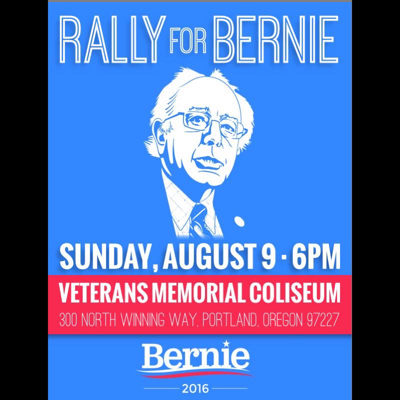 OR4Bernie's tweet image. .@BernieSanders is coming to #Portland! Come join the political revolution. #FeelTheBern #PDX #Oregon #orpol