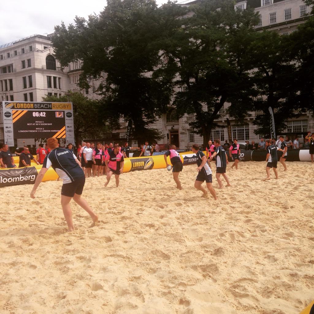Toniaxx's tweet photo. Don't have a clue what the rules are but the view is pretty good...for a Saturday @ldnbeachrugby #LBR15 http://t.co/js9i9s5Hzt