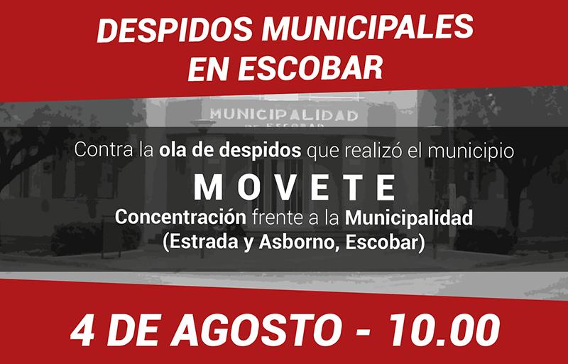Basta de despidos en la Municipalidad de Escobar. A marchar! <a href="/c5n/">C5N</a>