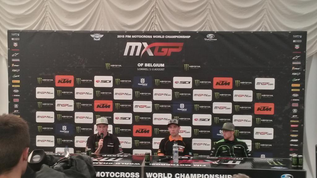 Live from the press conference  with <a href="/MaxAnstie/">Max Anstie</a> <a href="/shaunsimpson24/">Shaun Simpson</a> <a href="/ryan_villopoto2/">Ryan Villopoto</a>
