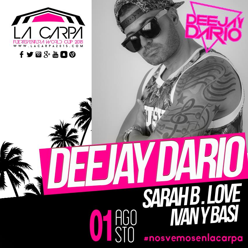 lacarpa2015's tweet photo. #estanoche No te pierdas a @deejaydario, Sarah B. Love e @ivanybasi en #nosvemosenlacarpa http://t.co/dBi50OuZ3e http://t.co/q3HX8Kvo2d