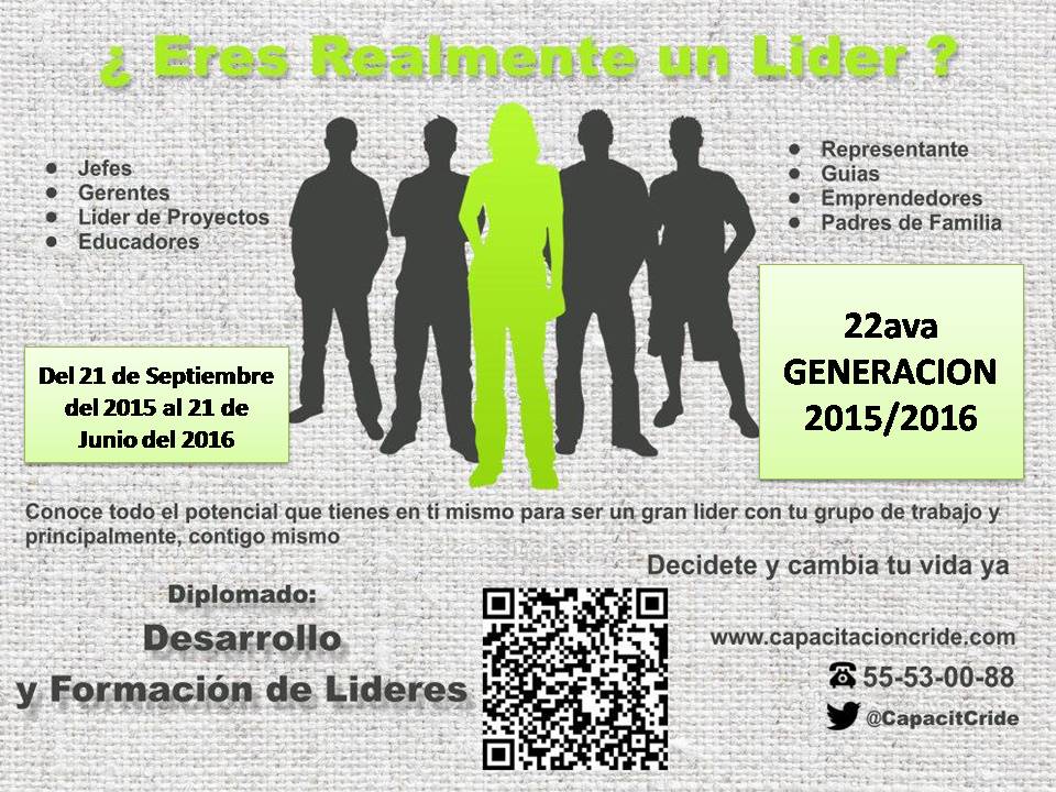 CapacitCride's tweet photo. Unete a nuestro PROYECTO  de Formación de Líderes http://t.co/sy3VQxXbHj
