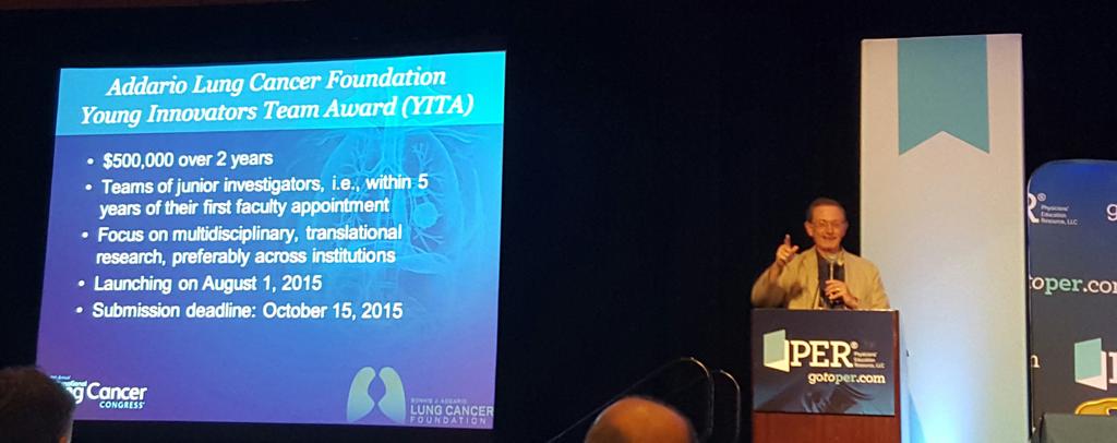 GuneetWalia's tweet photo. Dr. Gandara encouraging investigators at #PER_ILCC meeting to apply for @TheALCF YITA award #LCSM #WorldLungCancerDay http://t.co/crm7ojJwnq