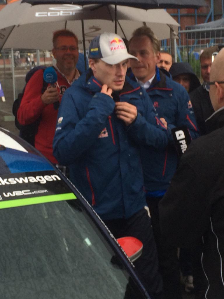 MiGroup_sport's tweet image. The @RallyFinland @OfficialWRC podium of tonite interviewed at the end day2 #totalperformance #track2street