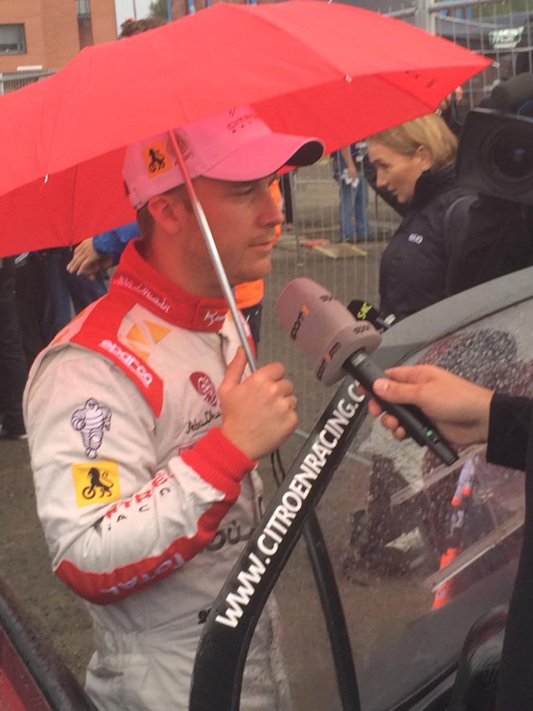 MiGroup_sport's tweet image. The @RallyFinland @OfficialWRC podium of tonite interviewed at the end day2 #totalperformance #track2street