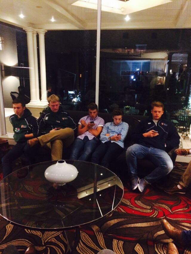 RGSWRugby's tweet photo. Boys looking sharp tonight, still on their phone though #RGS2015SA http://t.co/VKEY0TFzeo