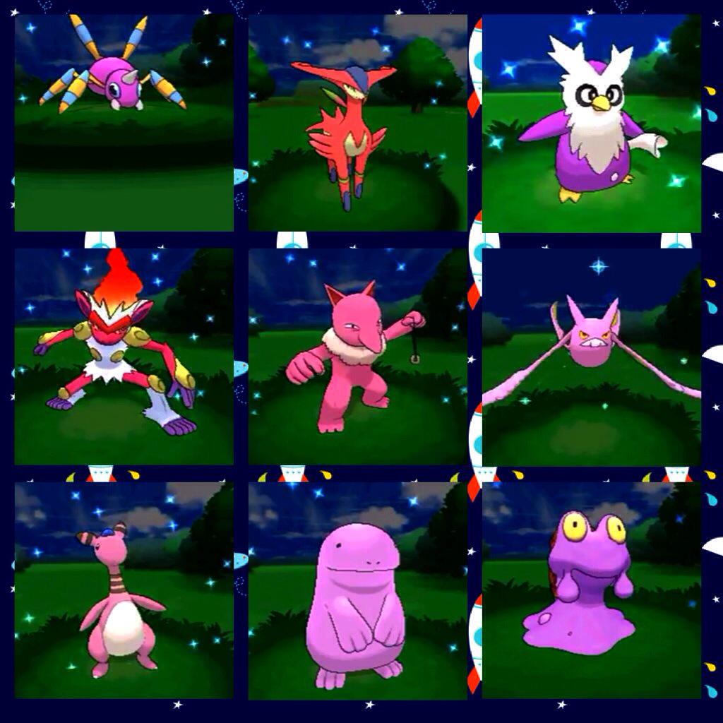 PokeRovers's tweet image. **Pink Giveaway** RT &amp;amp; Follow for your chance to win these 9 Shiny and BR Pink Pokemon. 5 Winners, good luck!