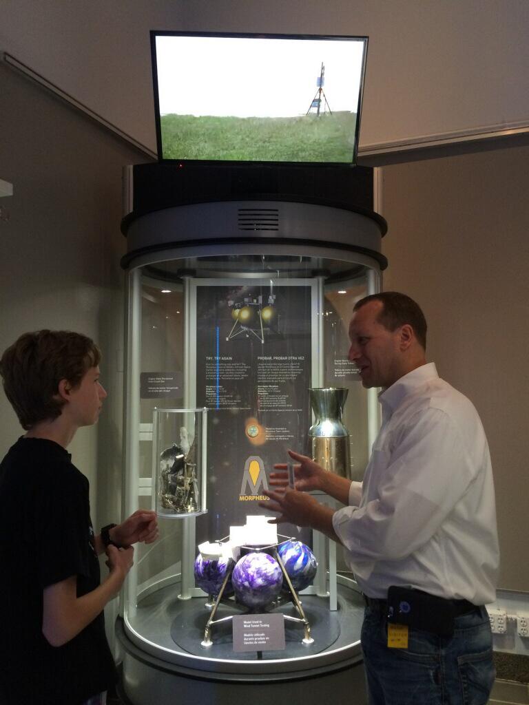 Morpheus Lander (@morpheuslander) on Twitter photo Morpheus Project Manager, Jon Olansen at the "Above & Beyond" exhibit at the Smithsonian <a href="/airandspace/">National Air and Space Museum</a> Museum! Morpheus Project Manager, Jon Olansen at the "Above & Beyond" exhibit at the Smithsonian <a href="/airandspace/">National Air and Space Museum</a> Museum!