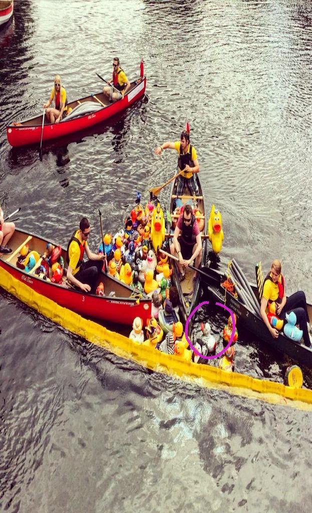 _iQuack's tweet image. IQuack hasn't been seen since the race. Last seen here circled. We believe he may be taking defeat badly. #DuckWatch