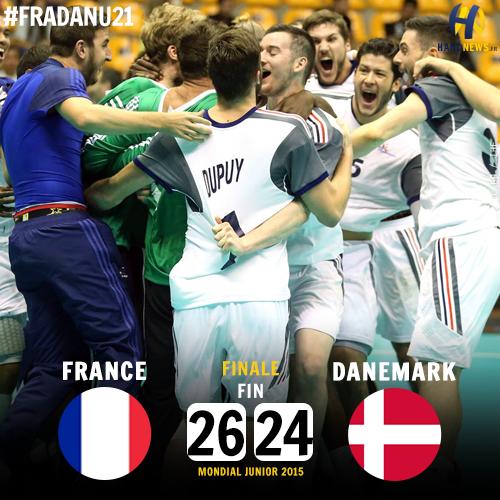 HandNews_Live's tweet photo. CHAMPION DU MONDE !!!!!!!! #handball #FraDanU21 🎉🇫🇷🇫🇷🇫🇷 http://t.co/YBkv40FqPz