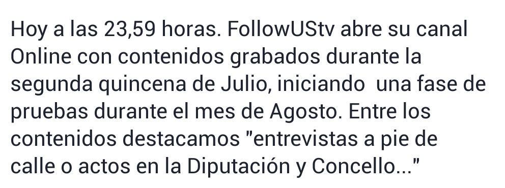 PVGalicia's tweet photo. Esta noche lanzamiento de #FollowUSTV, puedes seguir los en http://t.co/GfJRRhuqiC la televisión por Internet http://t.co/oQLCxiNKAz