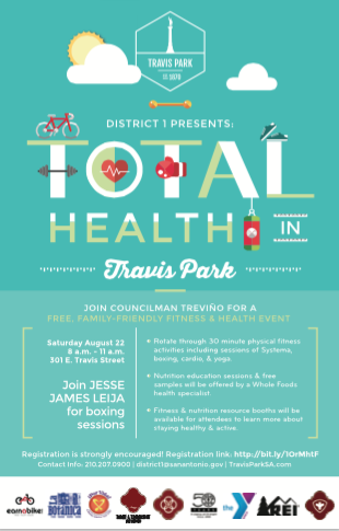 RobertoTrevino_'s tweet photo. Register TODAY for "Total Health in Travis Park" on Saturday, August 22! Register here: http://t.co/xA4P2Nq3qQ http://t.co/1FjXCbUsuX