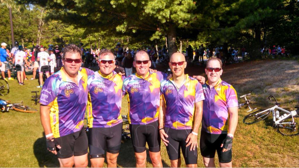 PMC happening today w/ 6k riders from Sturbridge to cape,100 miles day 1, so proud of my husband and fellow riders !