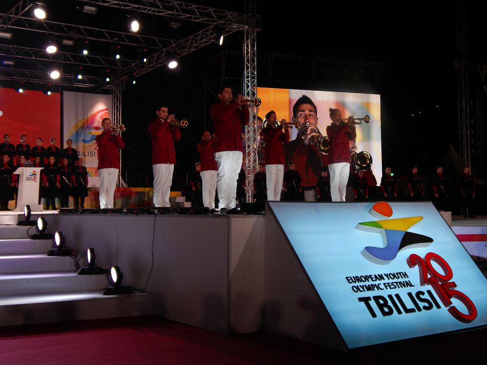 TimZillmer's tweet photo. #EYOF2015 mit stimmungsvoller Abschlussfeier offiziell beendet.  Madloba - Thank you Tbilisi! #WirfuerD @DOSB http://t.co/hkGxmIFqZR