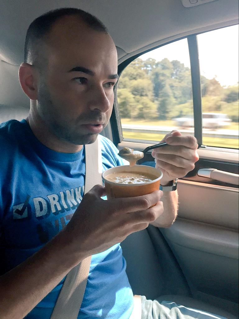 Joe_Gatto's tweet image. I'm gonna straight up murder this fucker with his broccoli cheddar soup #stanky #interestingroadchoice