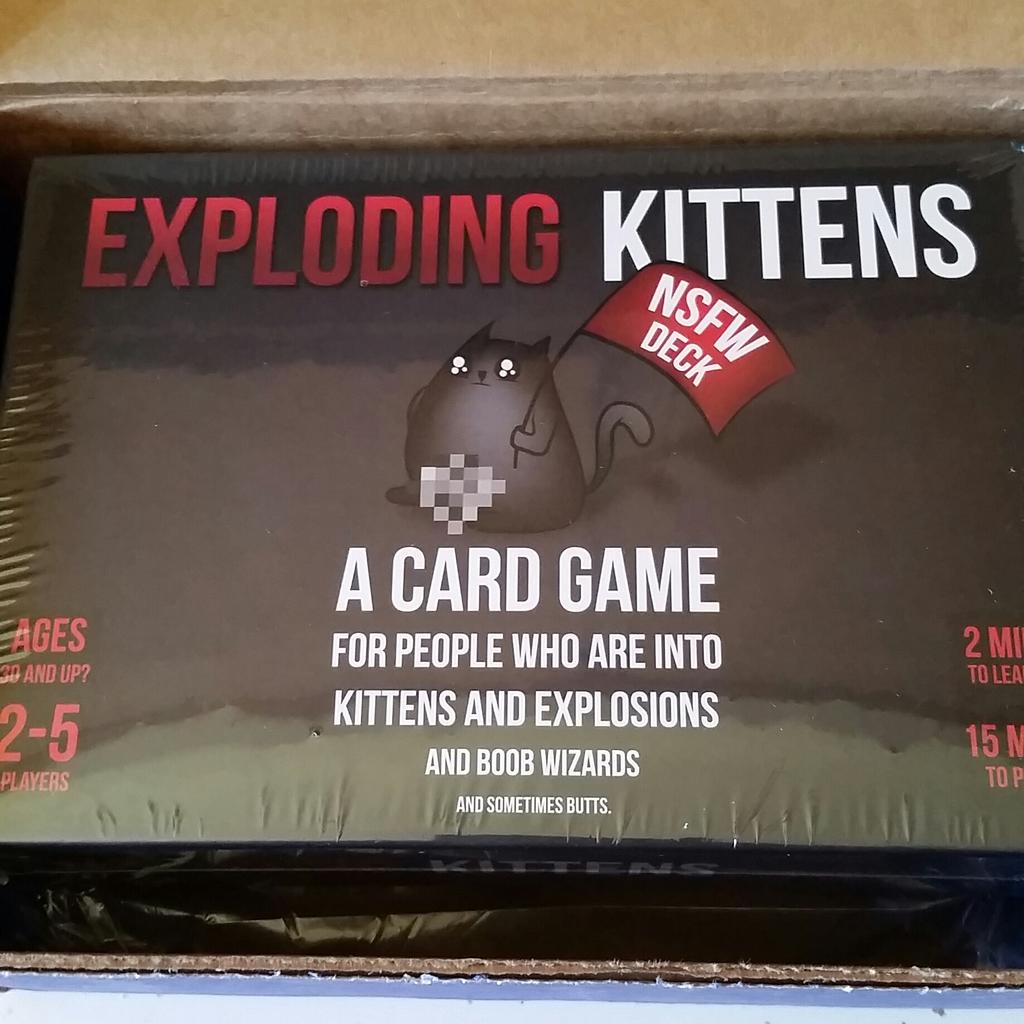 ernie_n's tweet photo. It came today! #ExplodingKittens thanks @gameofkittens ! http://t.co/0hZPU6qqUB