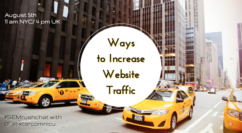 semrush's tweet photo. Join @Felixtarcomnicu on #SEMrushchat next Wednesday at 11 am EDT/ 4 pm BST to discuss ways to get more traffic! http://t.co/BA3KY9lHNp