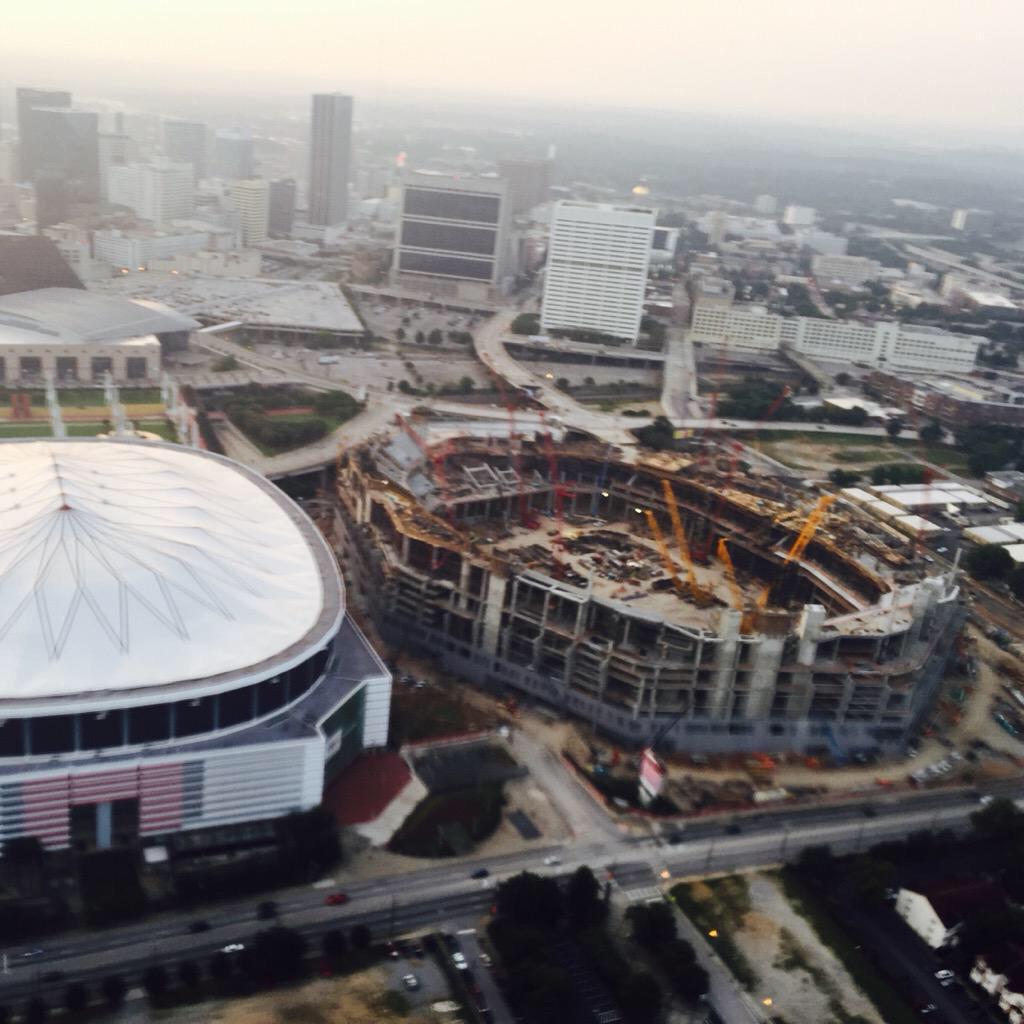 This is a great aerial shot of the stadium being built from <a href="/mckayWSB/">Mark McKay 🎙️</a>: