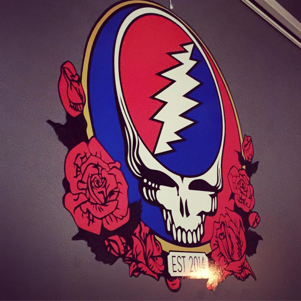 Waited a month to unveil this to the world...a \"Steal Your Face\" made just for my bar. Happy Birthday Jerry Garcia  