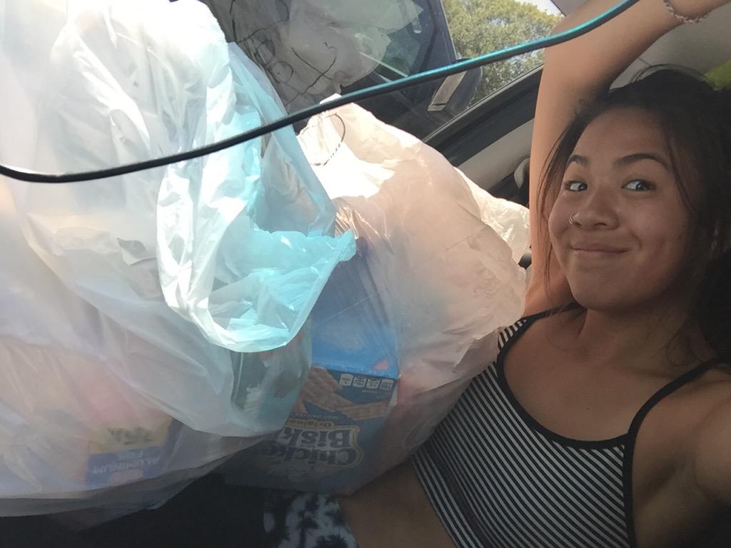 ronikimin's tweet photo. YOU DONT COME BETWEEN A FAT GIRL AND HER SNACKS #stuffedcar http://t.co/z8Yh5JmLF6