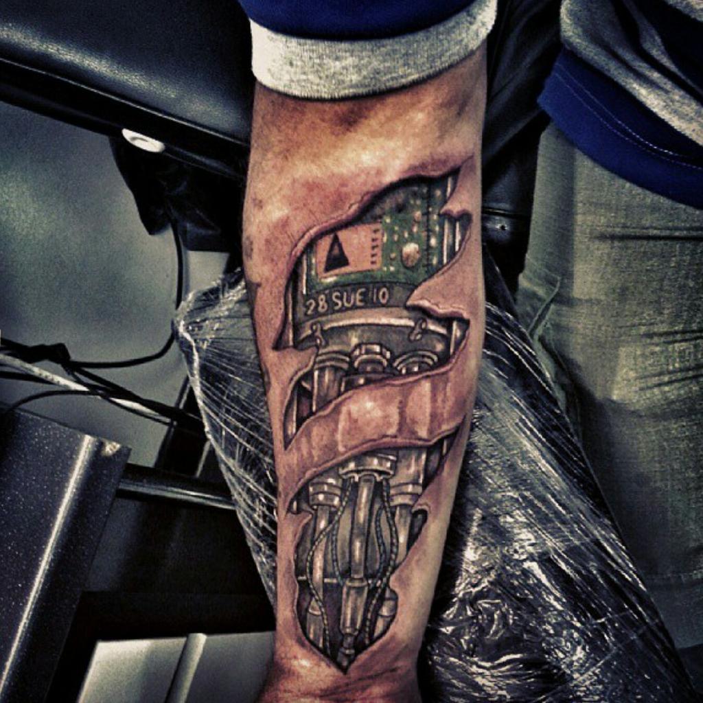 Ripped skin tattoo ideas - Bronctattooaus.com